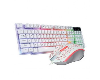 1200Dpi USB Wireless Bluetooth Game Mechanical Keyboard & Wired Mouse Suit  