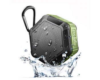 M-08 IP65 Waterproof Portable Outdoor Wireless Bluetooth 4.0 NFC Mini Speaker-Army Green+Black  